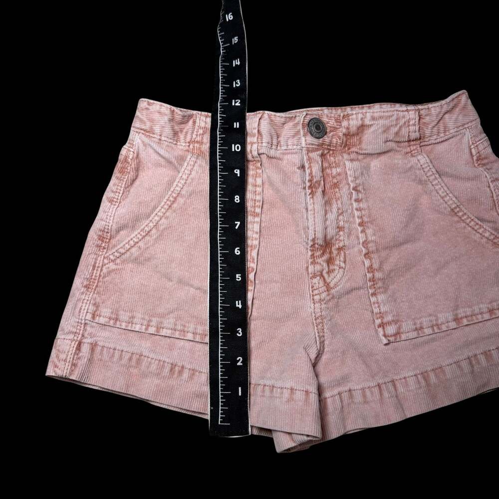 American Eagle Outfitters Pink Corduroy Super Stretch Utility Shorts Size 0 - Picture 5 of 7